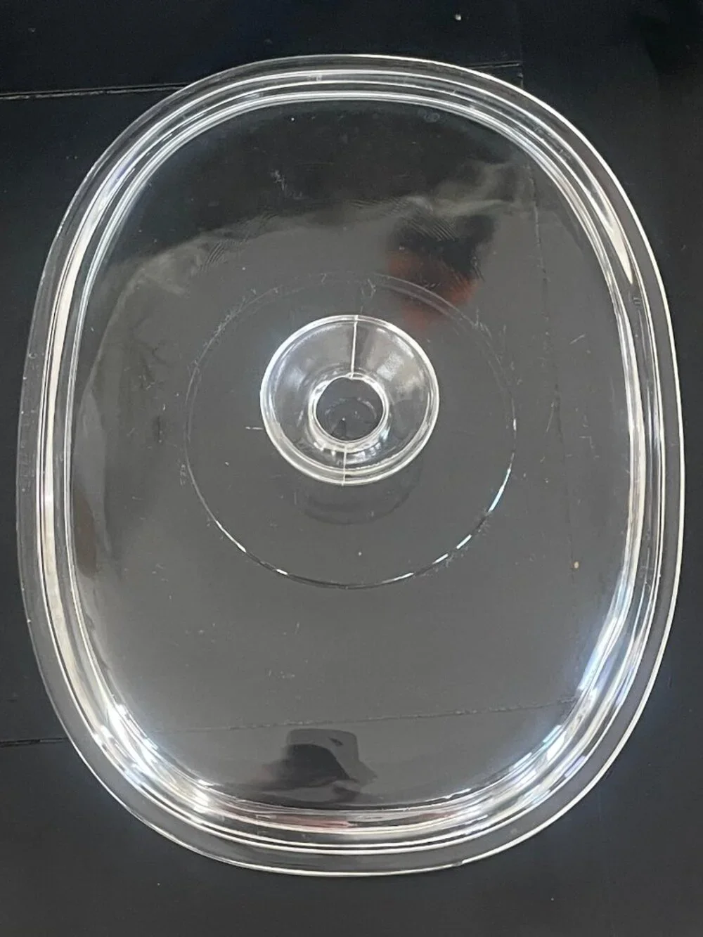 PYREX oval glass lid. DC 1-1/2 C